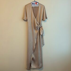 H&M Satin Bridesmaid Dress - Light Beige